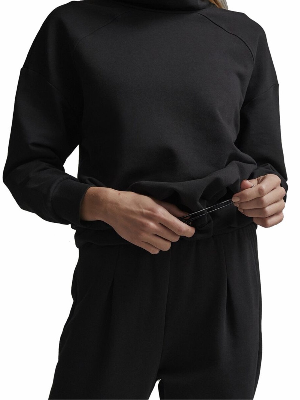 Varley Morrison high funnel neck relaxed fit Sweatshirt women's size small black - Picture 5 of 15